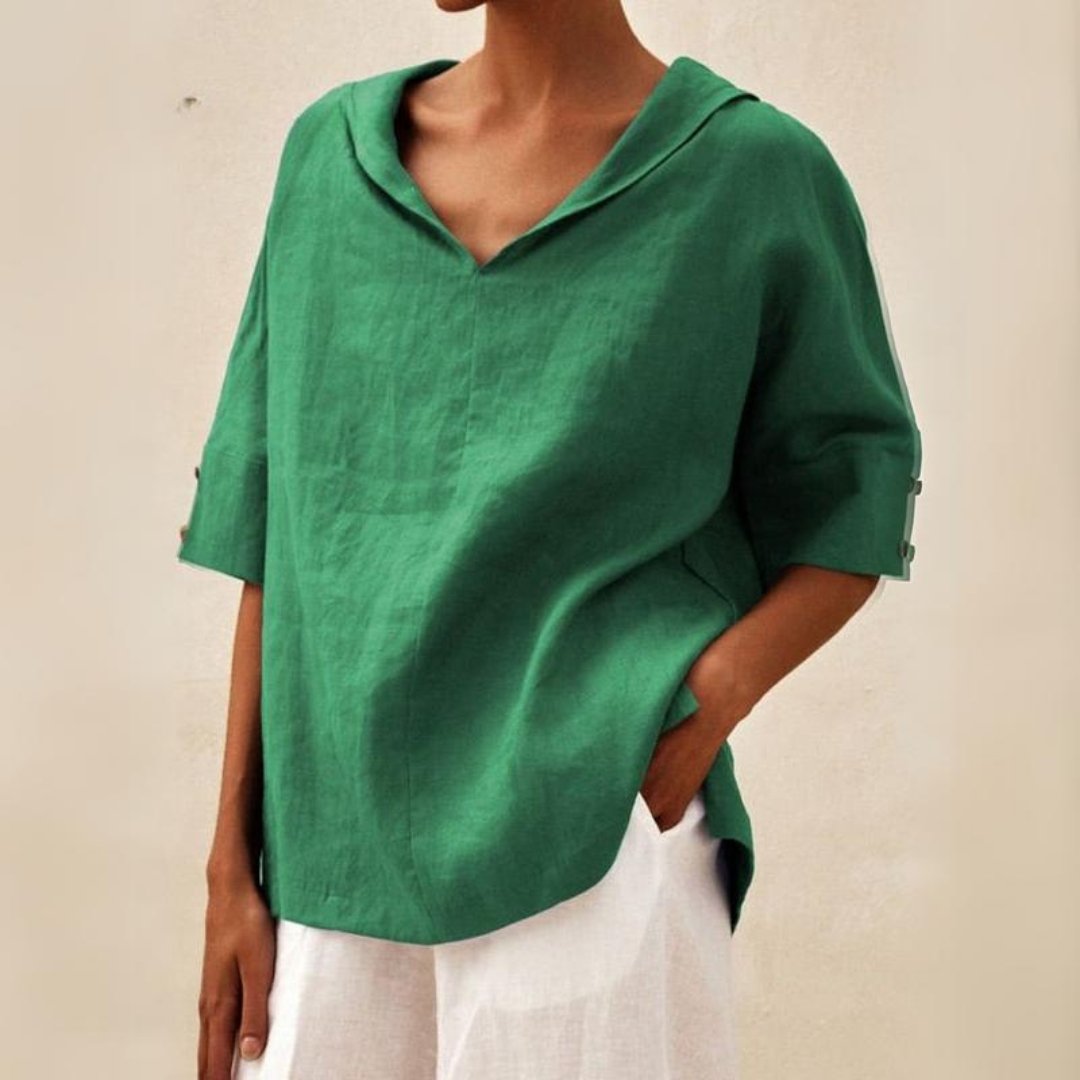 Lenna - Elegante Bluse mit V-Ausschnitt für Damen