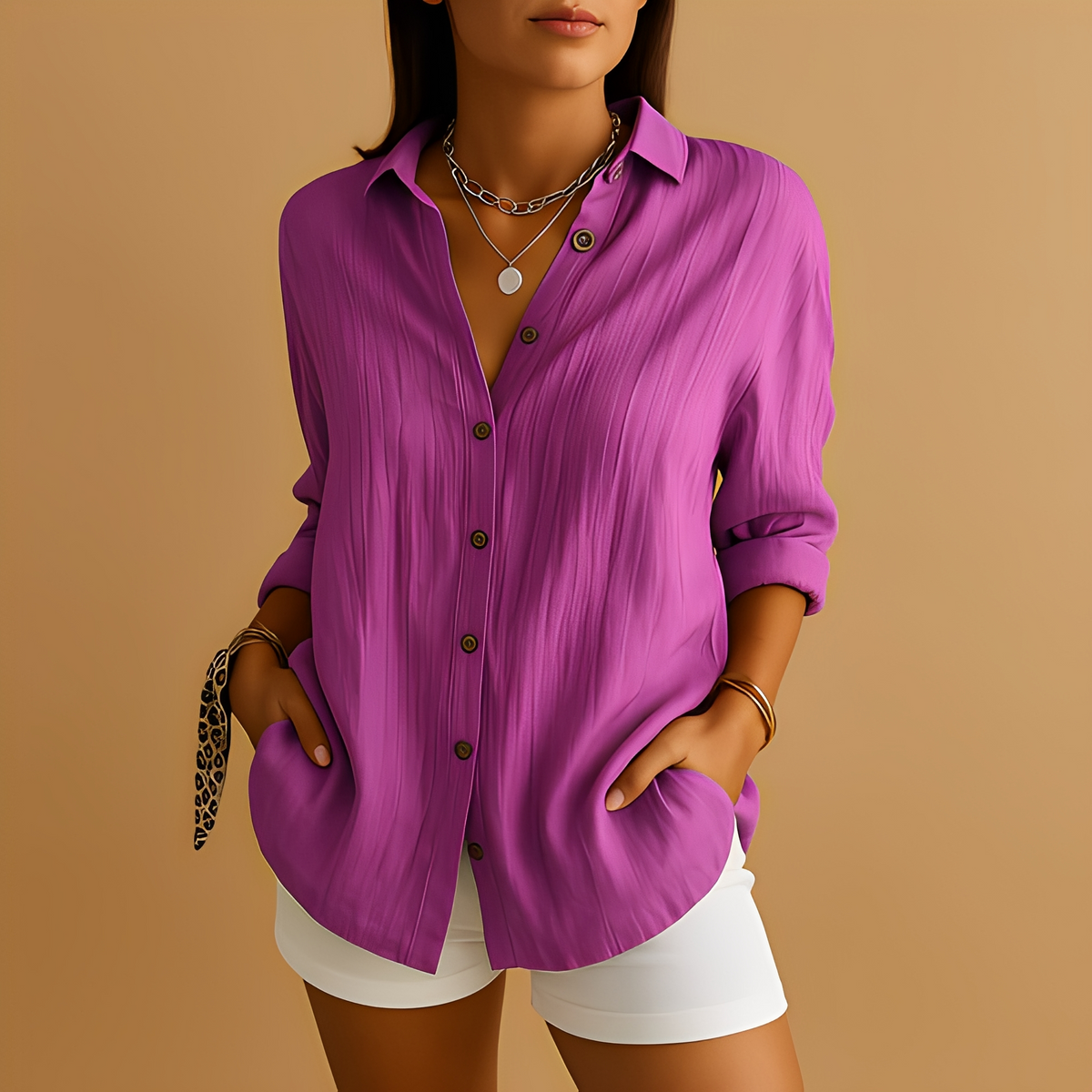 Aldina - Langarm-Alltagsbluse für Damen